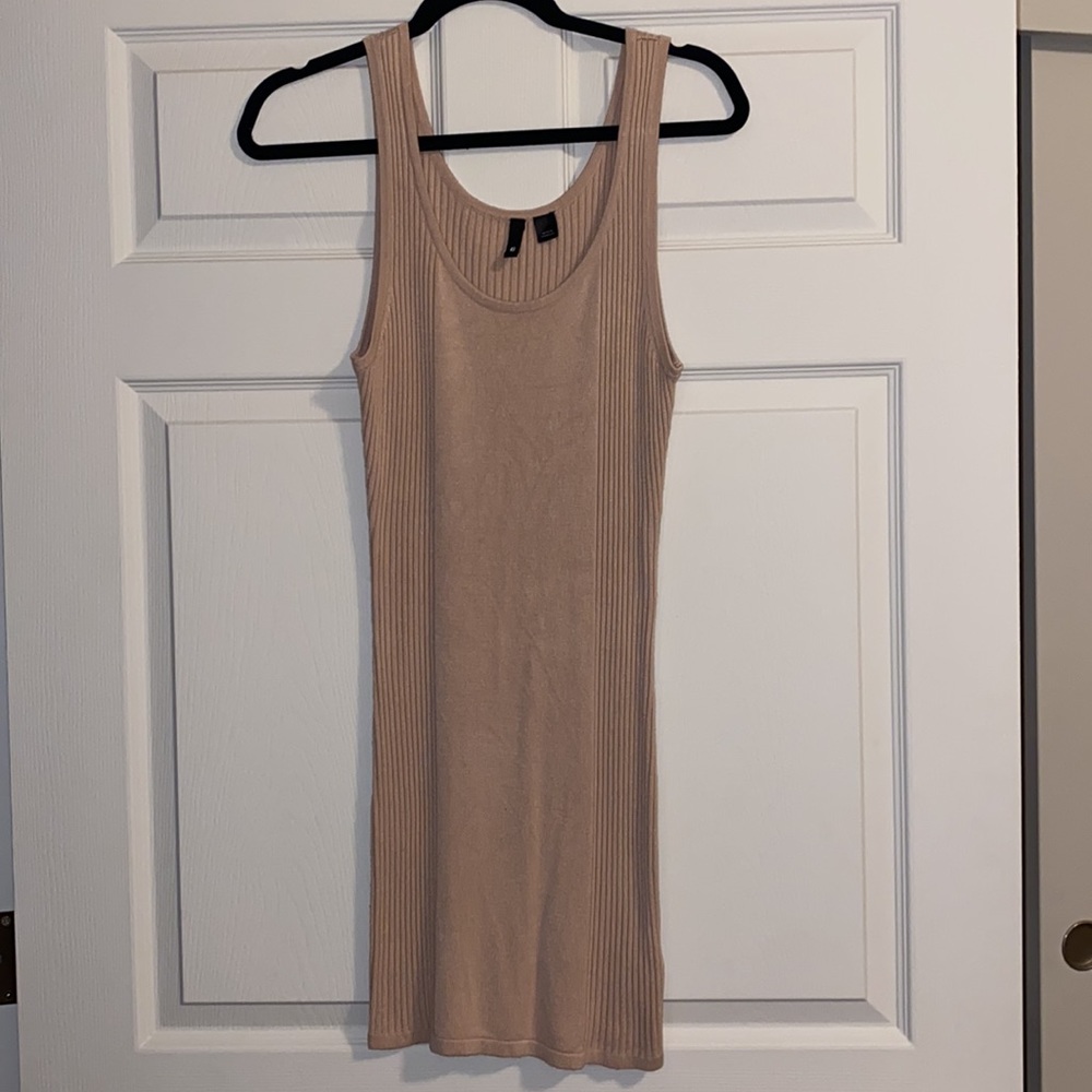H&M Sleeveless Knitted Ribbed Dress